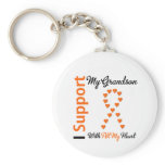 Leukemia I Support My Grandson keychains