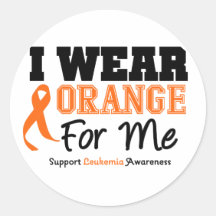 Leukemia I Wear Orange For Me Sticker