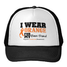 Leukemia I Wear Orange For My Best Friend Trucker Hat