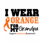 Leukemia I Wear Orange For My Grandpa T Shirts