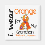 Leukemia I Wear Orange For My Grandson 43 Refrigerator Magnets