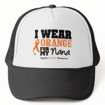 Leukemia I Wear Orange For My Nana hats