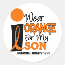 Leukemia I WEAR ORANGE FOR MY SON 9 Sticker