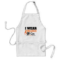 Leukemia I Wear Orange For My Son Aprons