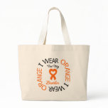 Leukemia I Wear Orange Heart Ribbon For My Brother bags