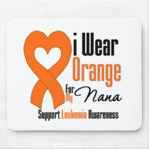 Leukemia I Wear Orange Ribbon For My Nana mousepads by giftsforawareness Leukemia I Wear Orange Ribbon For My Nana mousepads