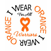 Leukemia I Wear Orange Ribbon Survivors t-shirts