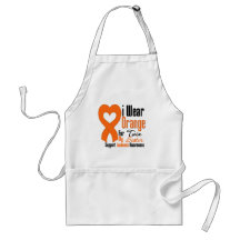Leukemia I Wear Orange Twin Sister Apron