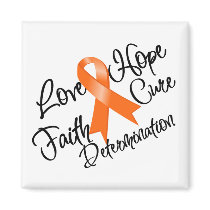 Leukemia Love Hope Determination Magnets