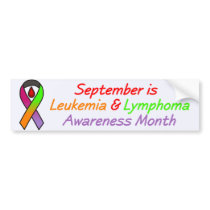 Leukemia & Lymphoma Awareness Month Bumper Sticker bumper stickers by Bloodrelated Leukemia & Lymphoma Awareness Month Bumper Sticker bumper stickers