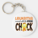 Leukemia Messed With The Wrong Chick Key Chains