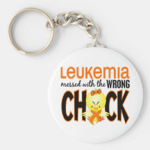 Leukemia Messed With The Wrong Chick Key Chains