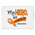 Leukemia MY HERO MY FATHER-IN-LAW 42 Greeting Card