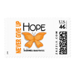Leukemia Never Give Up Hope Butterfly 4.1 Stamp