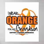 Leukemia Orange for Grandson Print
