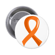 Leukemia Orange Ribbon 3 Buttons