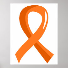 Leukemia Orange Ribbon 3 Poster