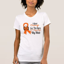 Leukemia Orange Ribbon Hero My Mom Tee Shirt