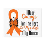 Leukemia Orange Ribbon Hero My Niece Post Cards