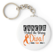 Leukemia Picked The Wrong Diva v2 Keychains
