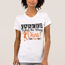 Leukemia Picked The Wrong Diva v2 Tshirt