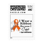 Leukemia Ribbon Because I Care postage