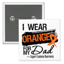 Leukemia Ribbon For My Dad Buttons