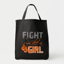 Leukemia Ribbon Gloves Fight Like a Girl Canvas Bags