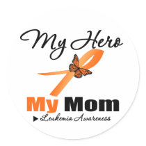 Leukemia Ribbon My HERO My Mom stickers by giftsforawareness Leukemia Ribbon My HERO My Mom stickers