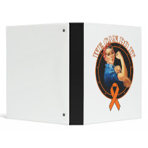 Leukemia - Rosie The Riveter - We Can Do It 3 Ring Binders