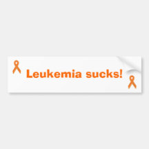 Leukemia sucks! bumper sticker