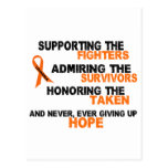 LEUKEMIA Supporting Admiring Honoring 3 Post Card