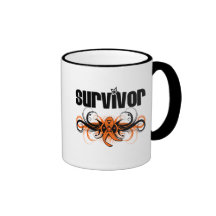 Leukemia Survivor Grunge Winged Emblem Mug
