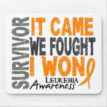 Leukemia Survivor It Came We Fought I Won mousepads by awarenessgifts Leukemia Survivor It Came We Fought I Won mousepads