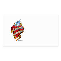 Leukemia Tattoo Heart business cards