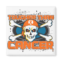 Leukemia Tougher Than Cancer Skull Magnets