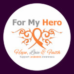 Leukemia Tribal Ribbon Hero