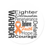 Leukemia Warrior Collage Round Stickers