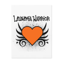 Leukemia Warrior Heart postcards by cancerapparel Leukemia Warrior Heart postcards