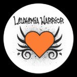 Leukemia Warrior Heart Stickers