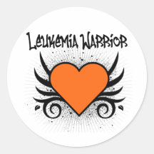 Leukemia Warrior Heart Stickers