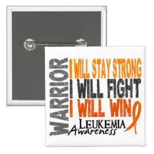 Leukemia Warrior Pinback Button