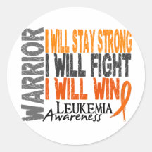 Leukemia Warrior Round Stickers