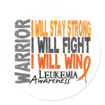 Leukemia Warrior Round Stickers