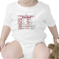 Level 1 Human Baby RPG Character Sheet Rompers