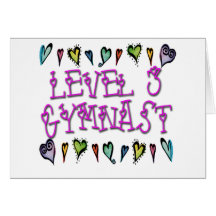 Level 3 Gymnast hearts Greeting Card
