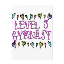 Level 3 Gymnast hearts Post Cards