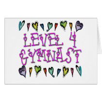 Level 4 Gymnast hearts Card