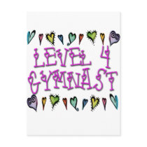Level 4 Gymnast hearts Post Card