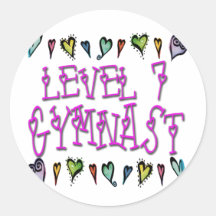Level 7 Gymnast Round Sticker